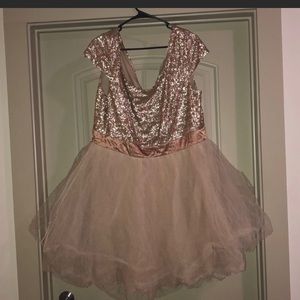Gold plush dress